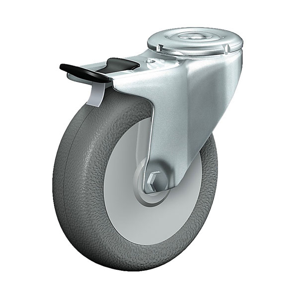 Swivel Castor With Total Lock Stainless Steel Series 310XR, Wheel TP